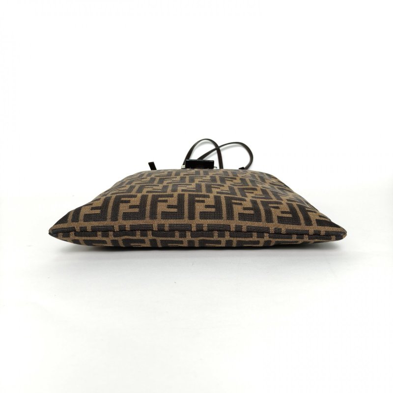 FENDI 老花帆布中古FFlogo豎版手提琴譜包肩背包-4