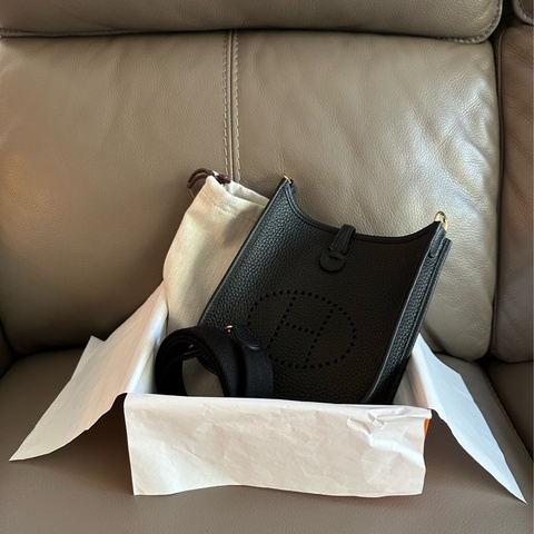 Hermes mini evelyne 黑金