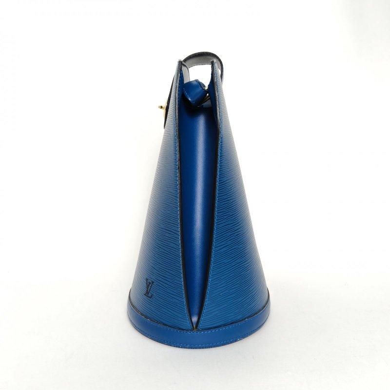 LOUIS VUITTON 藍色EPI水波紋牛皮金扣1997中古LVCLUNY水波紋單肩包肩背包-1