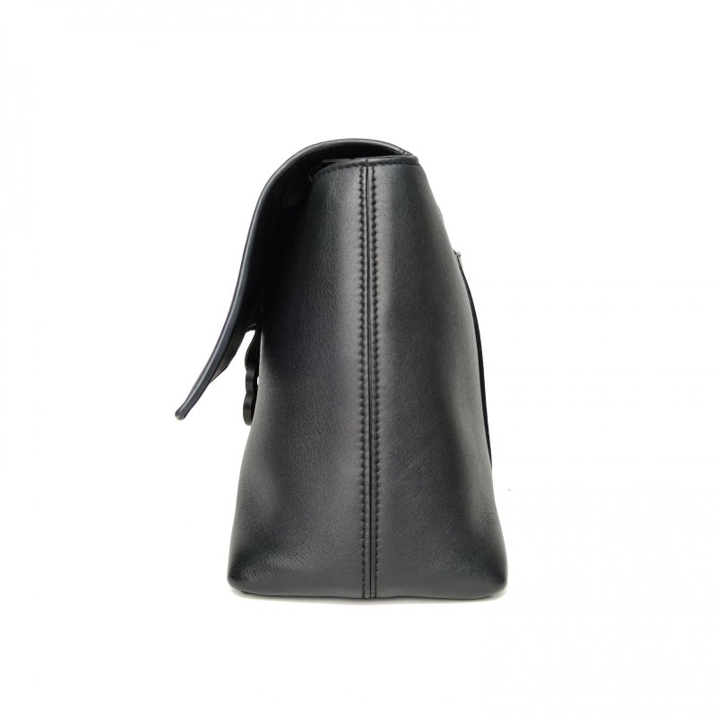 BALENCIAGA Downtown小號30黑色牛皮肩背包-1