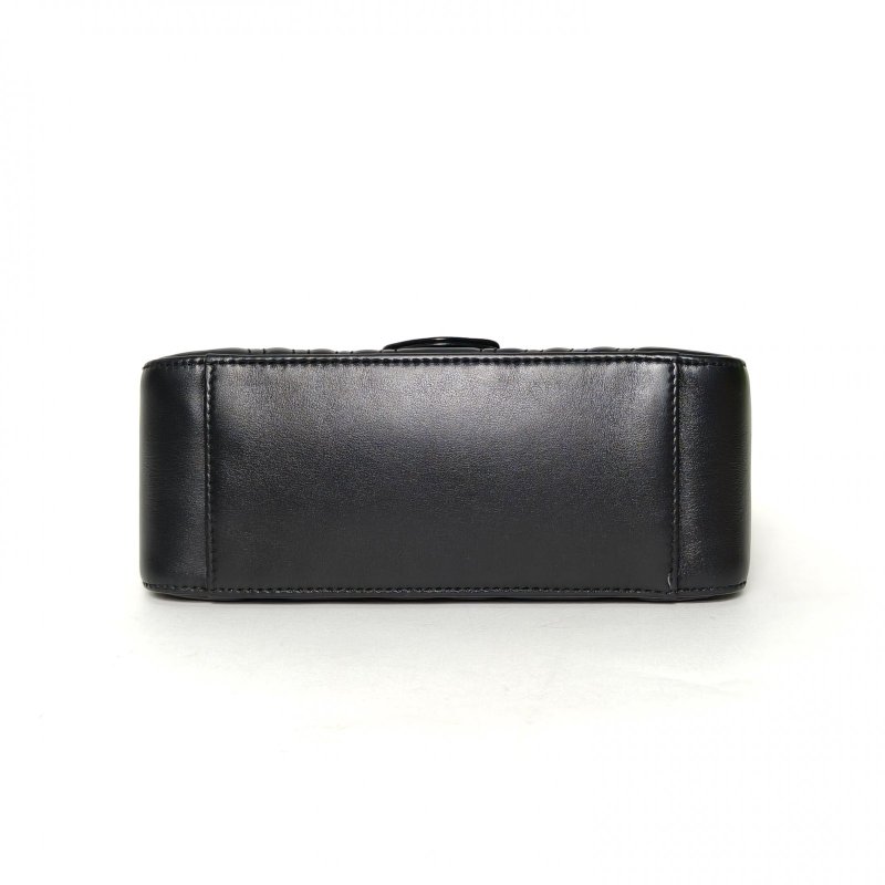 GUCCI GGMarmont手提肩背包Mini21黑色牛皮金扣肩背包-4