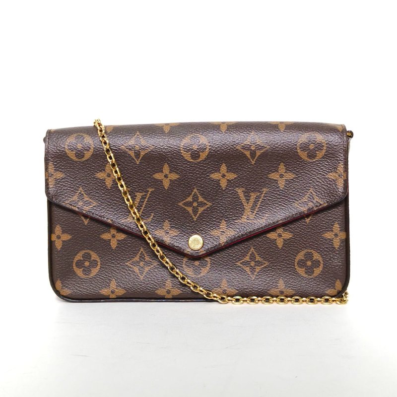 LOUIS VUITTON POCHETTEFELICIE三合一鏈條包老花PVC2018肩背包-0