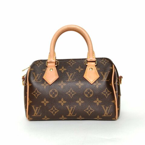 LOUIS VUITTON Sp20可拆卸棕色寬肩帶老花PVC晶片肩背包