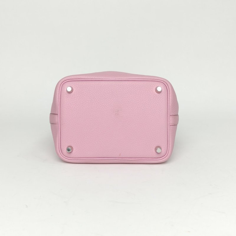 HERMES Picotin18菜籃子X9錦葵紫TC皮Z刻銀扣肩背包-4