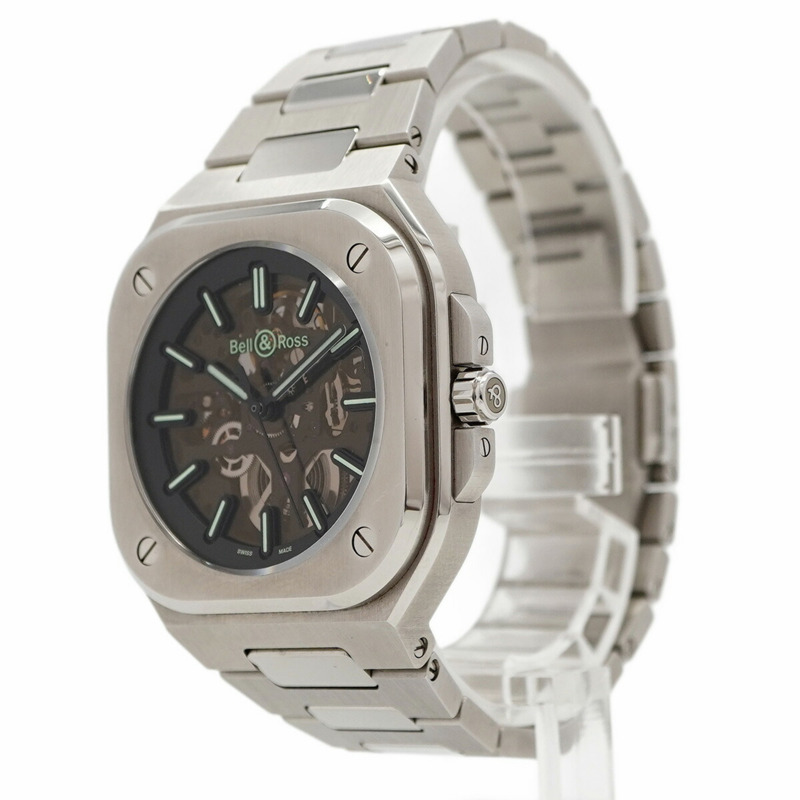 Bell & Ross BR05 Skeleton Nightram BR05A-BL-SK-ST 不銹鋼錶盤男士手錶-2