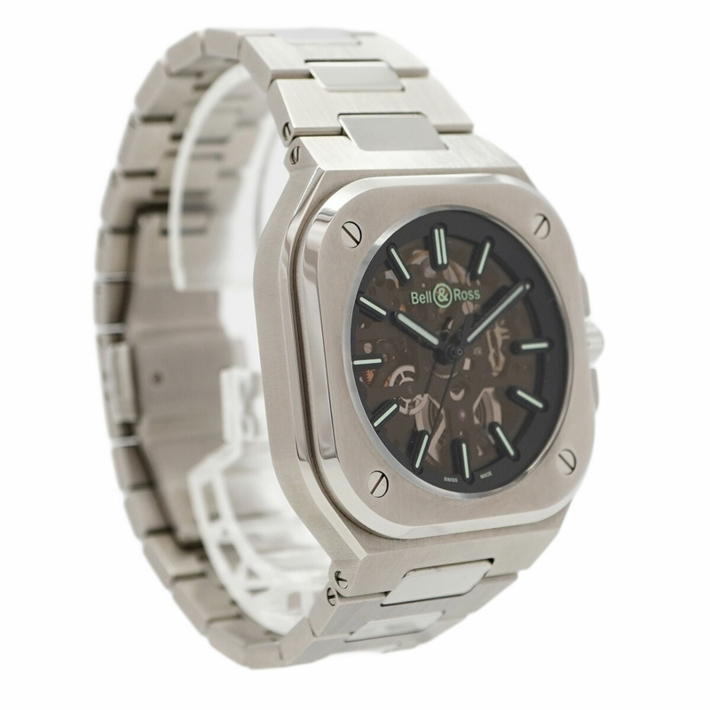 Bell & Ross BR05 Skeleton Nightram BR05A-BL-SK-ST 不銹鋼錶盤男士手錶-3