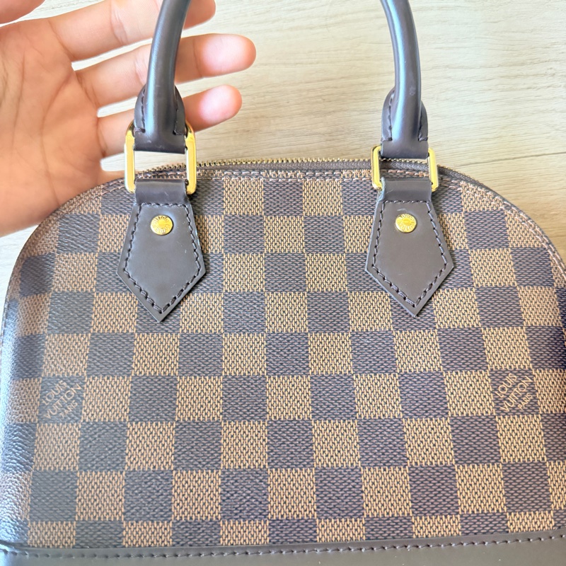 LOUIS VUITTON ALMA 貝殼包 棕色棋盤格-3