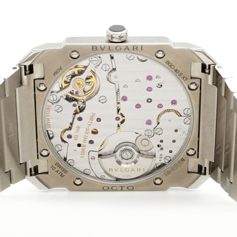 Bvlgari Octo Finissimo BGO40SXT 銀色錶盤男士手錶-5