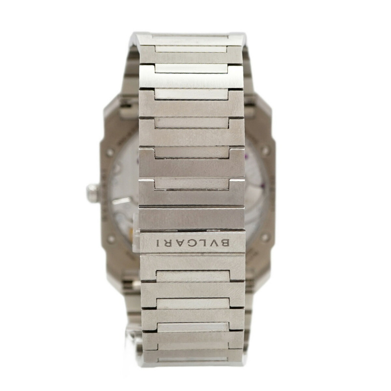 Bvlgari Octo Finissimo BGO40SXT 銀色錶盤男士手錶-7