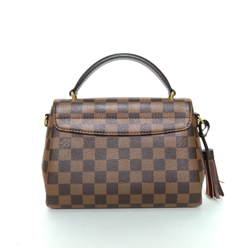 LOUIS VUITTON Croisette手柄郵差包棕色棋盤格PVC金扣2017肩背包-2