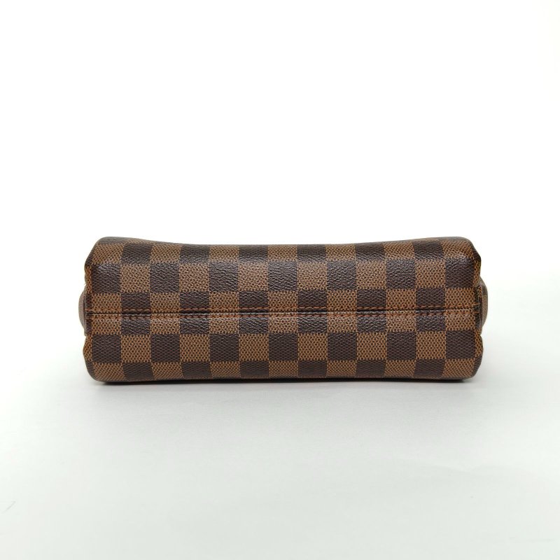 LOUIS VUITTON Croisette手柄郵差包棕色棋盤格PVC金扣2017肩背包-4