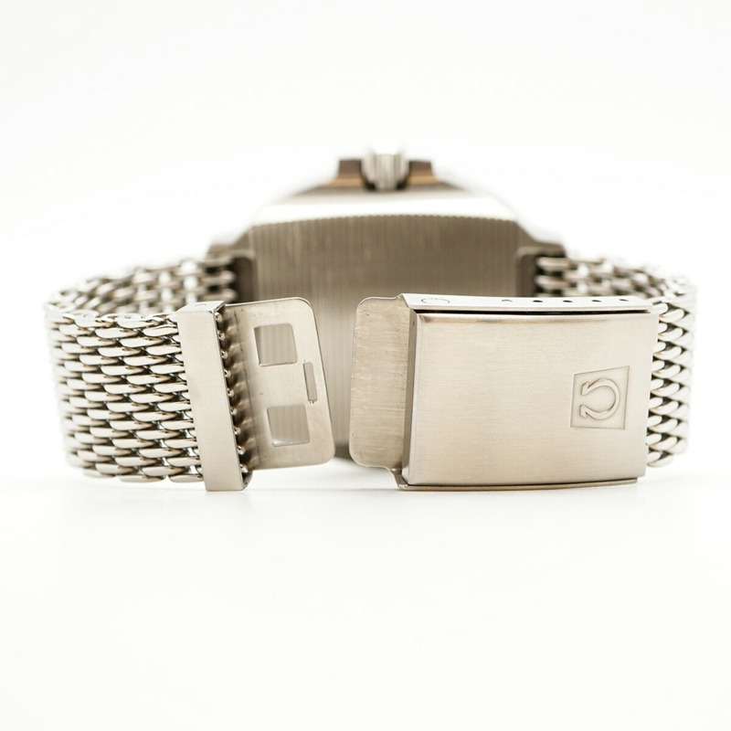 歐米茄海馬系列166.093海軍藍錶盤男士腕錶-3