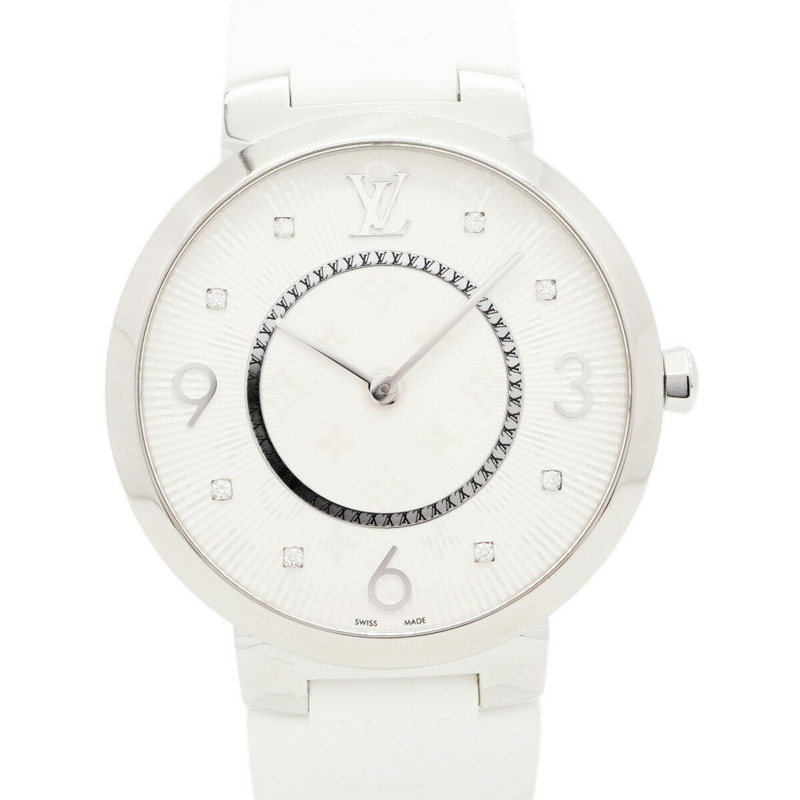 路易威登 Tambour Q1E01 銀色錶盤男士腕錶-0