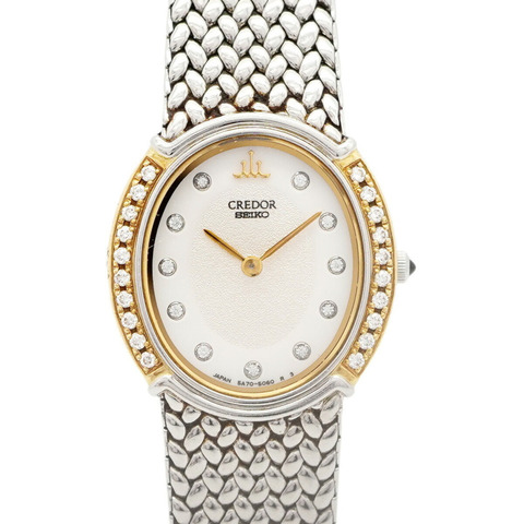 精工 Credor 5A70-3000 象牙色錶盤女士腕錶