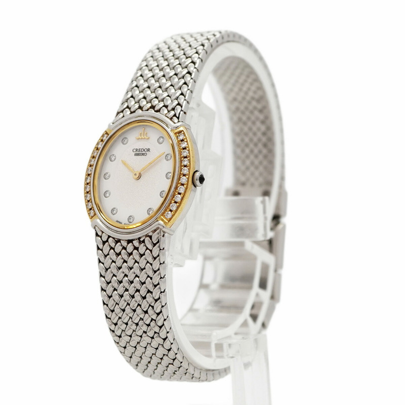 精工 Credor 5A70-3000 象牙色錶盤女士腕錶-1