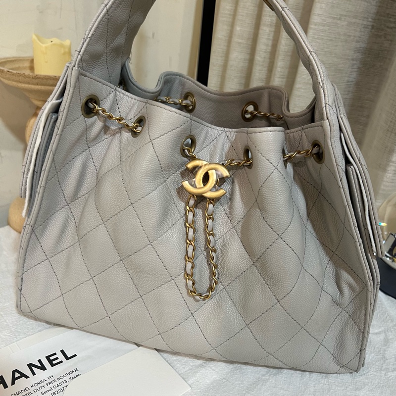 ෆ Chanel 25bag高級大象灰🈶購證-5