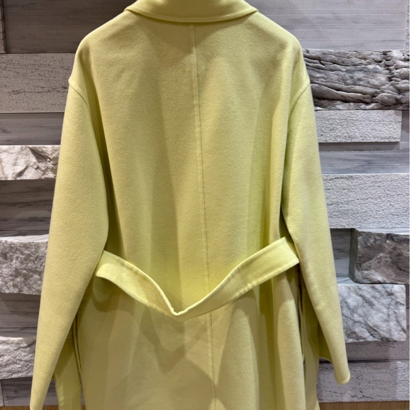 全新Hermes黃色羊絨大衣-2