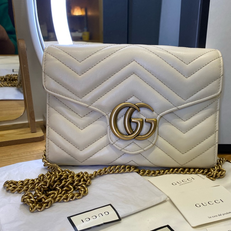 Gucci 馬蒙風琴斜背包-13