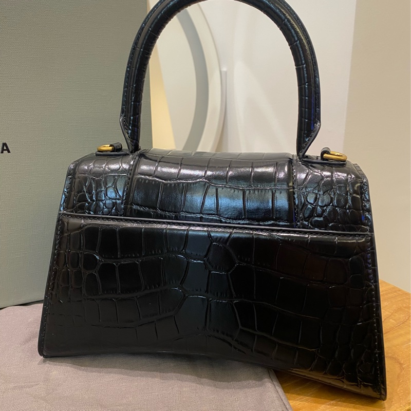 Balenciaga鱷魚紋沙漏包S號-1