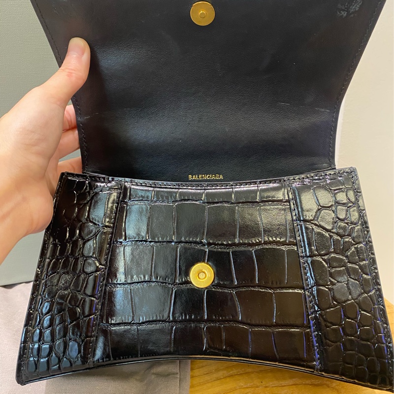 Balenciaga鱷魚紋沙漏包S號-4