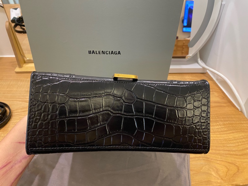Balenciaga鱷魚紋沙漏包S號-9