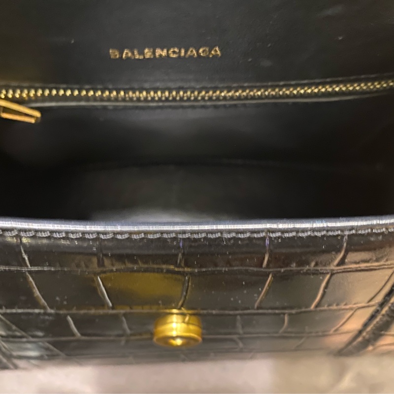 Balenciaga鱷魚紋沙漏包S號-11