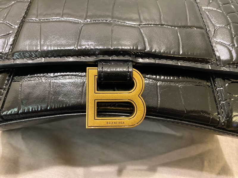 Balenciaga鱷魚紋沙漏包S號-13