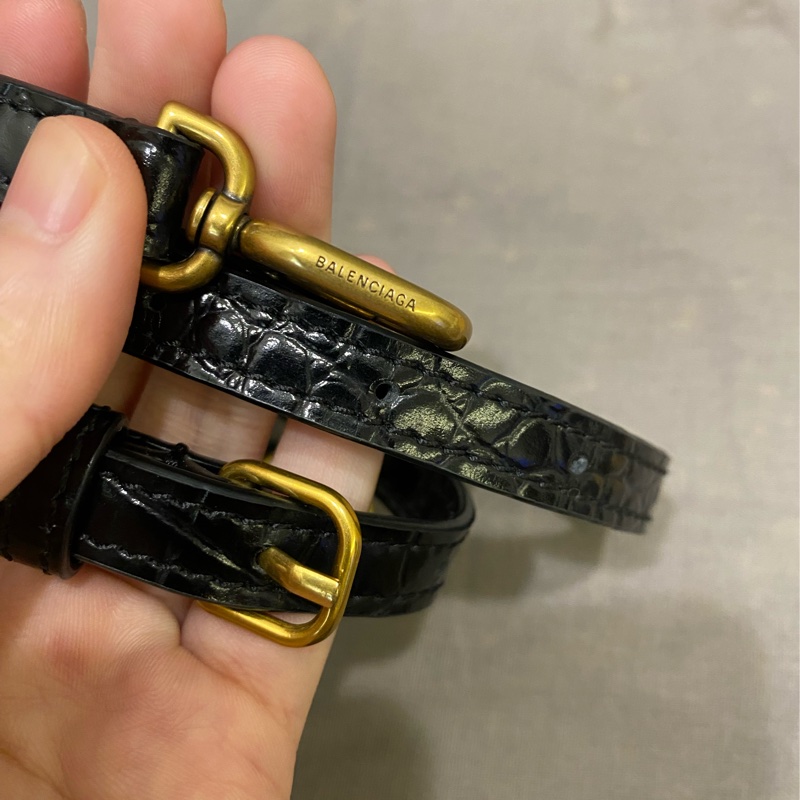 Balenciaga鱷魚紋沙漏包S號-14