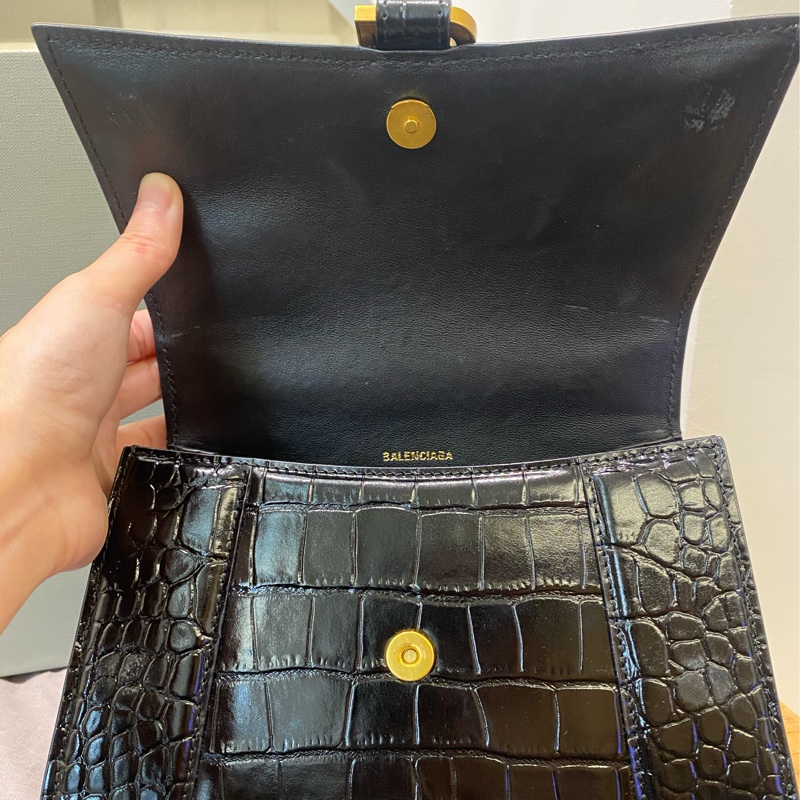Balenciaga鱷魚紋沙漏包S號-15