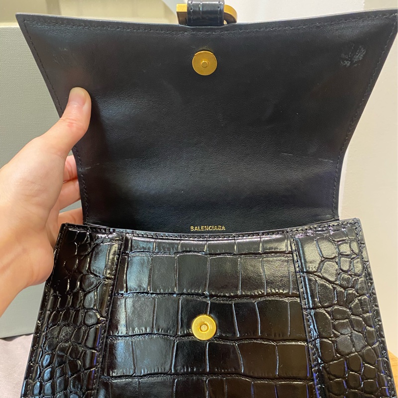 Balenciaga鱷魚紋沙漏包S號-17