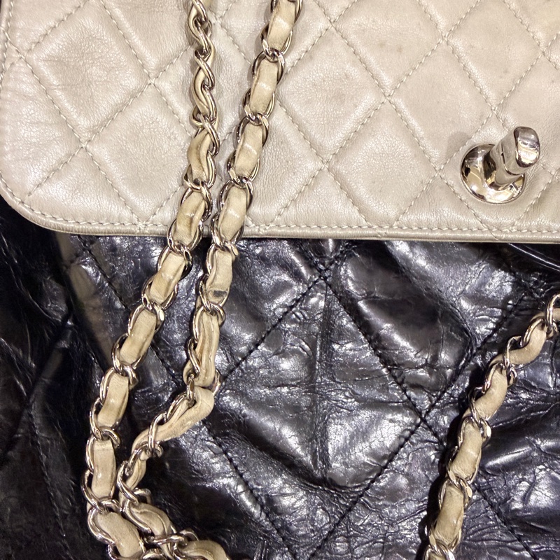 找不到的超級甜價CHANEL 香奈兒 蠟光牛皮 黑色肩背 手提 托特包 通勤包 上班包 媽媽包-58