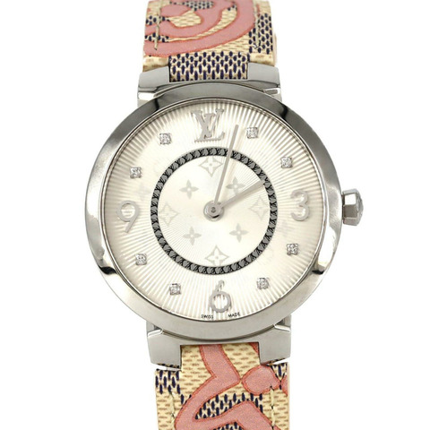 路易威登 Tambour Monogram 8P Q13MJ 不鏽鋼石英錶