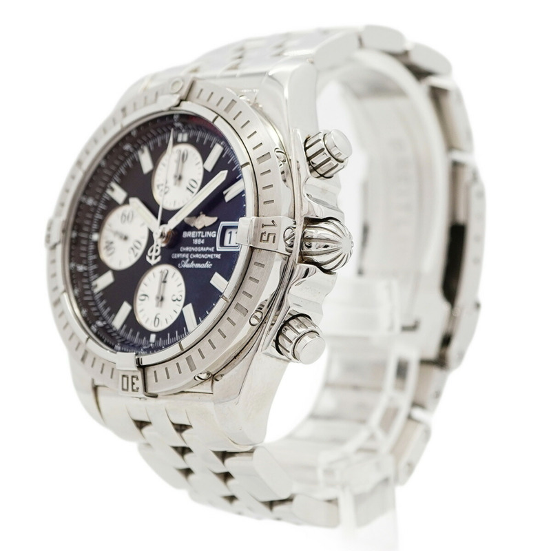 百年靈 Chronomat Evolution A13356 黑色錶盤男士腕錶-2