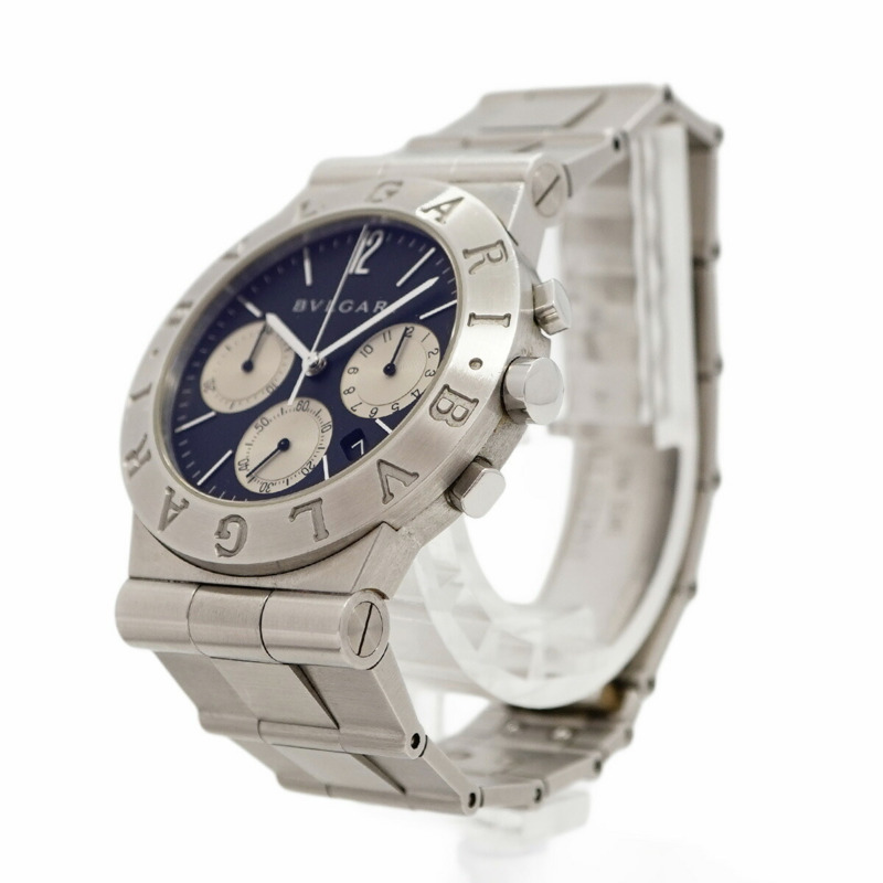 寶格麗 Diagono CH35S 黑色錶盤男士腕錶-2