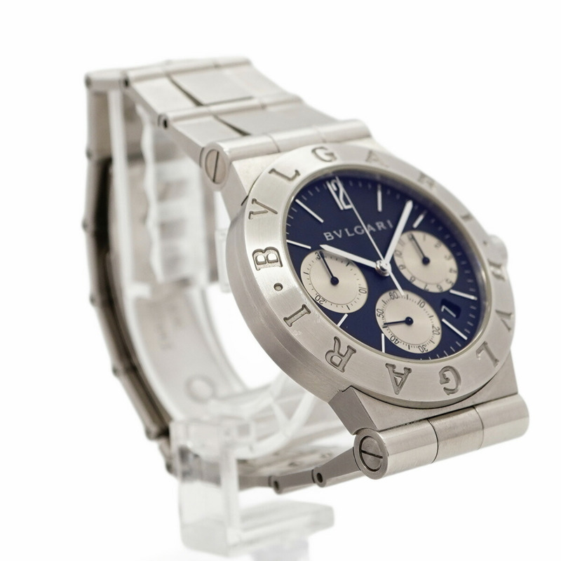 寶格麗 Diagono CH35S 黑色錶盤男士腕錶-3