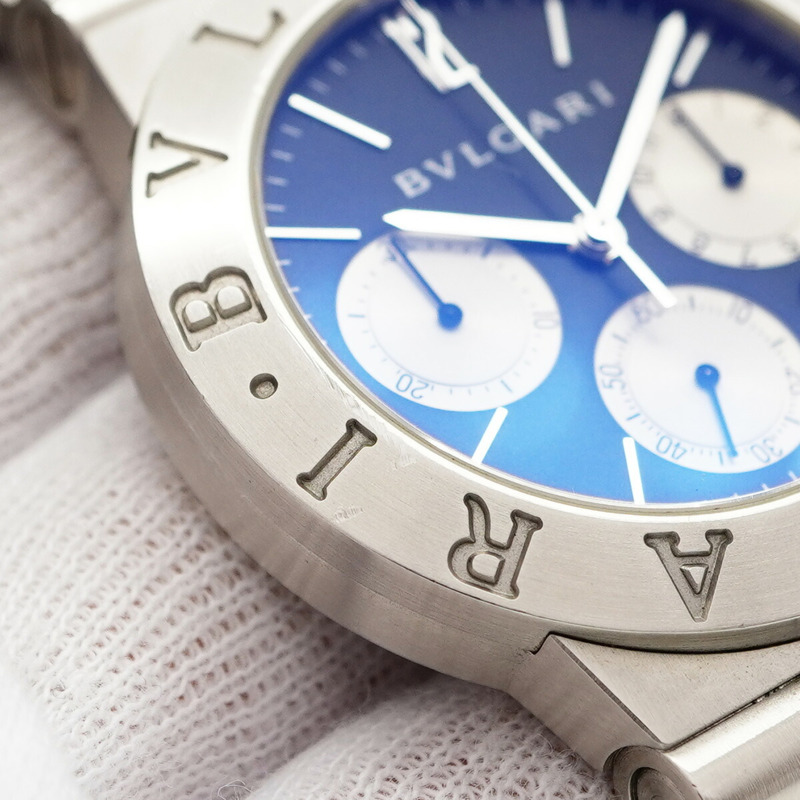 寶格麗 Diagono CH35S 黑色錶盤男士腕錶-7