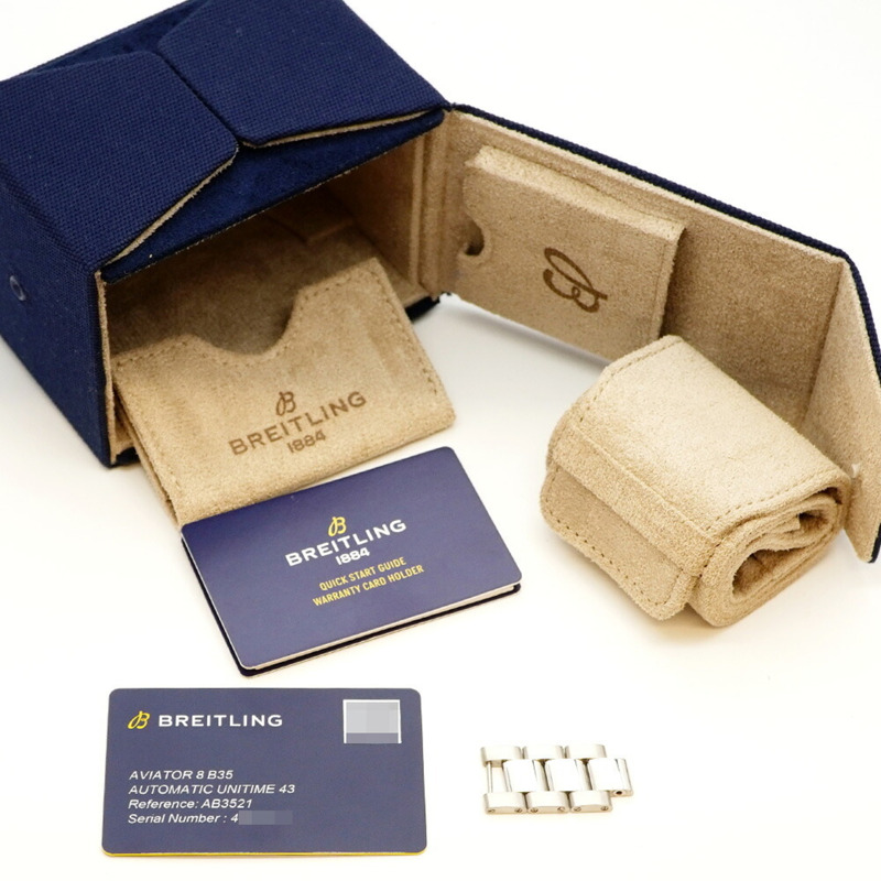 百年靈飛行員8型AB3521黑色錶盤男士腕錶-1