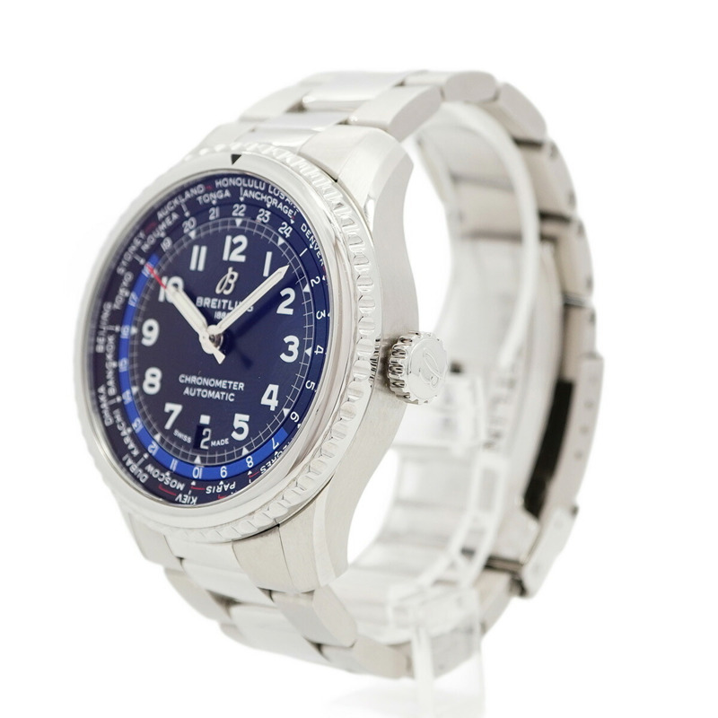 百年靈飛行員8型AB3521黑色錶盤男士腕錶-2