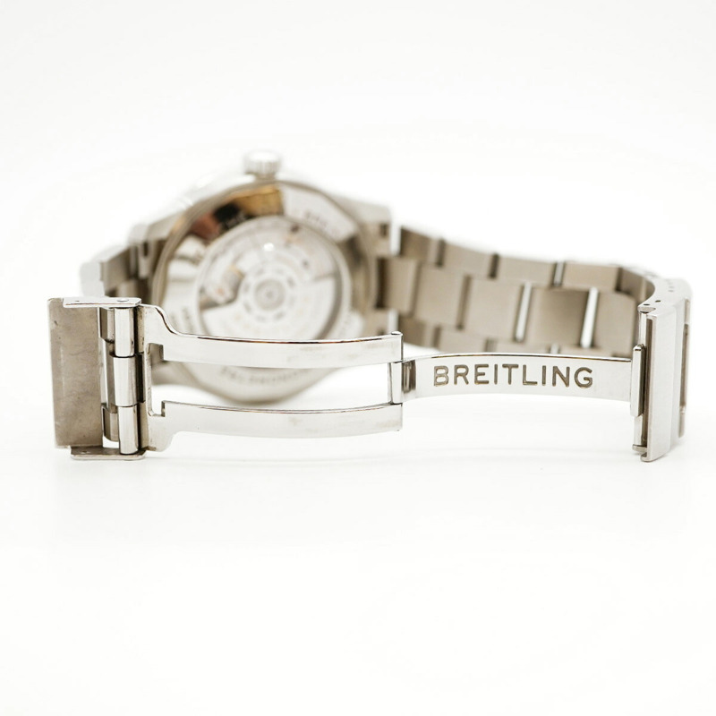 百年靈飛行員8型AB3521黑色錶盤男士腕錶-4