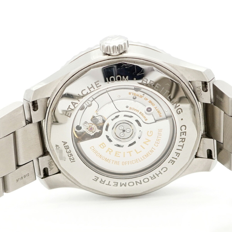 百年靈飛行員8型AB3521黑色錶盤男士腕錶-5