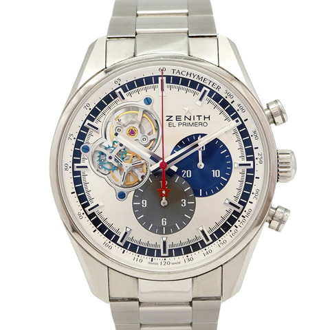 真力時 Chronomaster 03.2040.4061 銀色鏤空錶盤男士腕錶