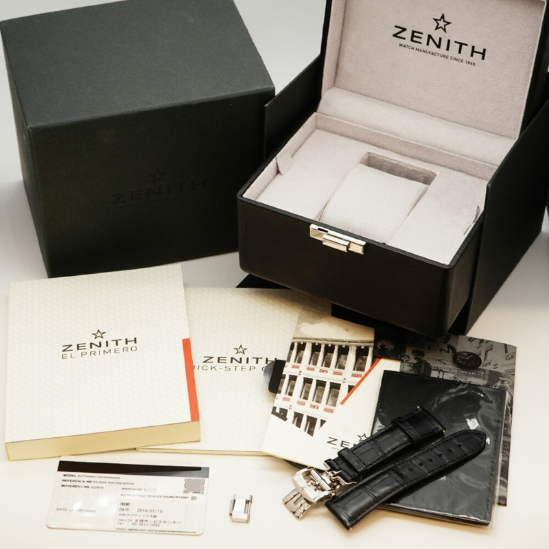 真力時 Chronomaster 03.2040.4061 銀色鏤空錶盤男士腕錶-1