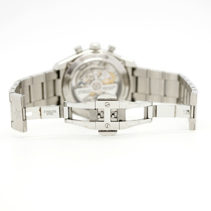 真力時 Chronomaster 03.2040.4061 銀色鏤空錶盤男士腕錶-4