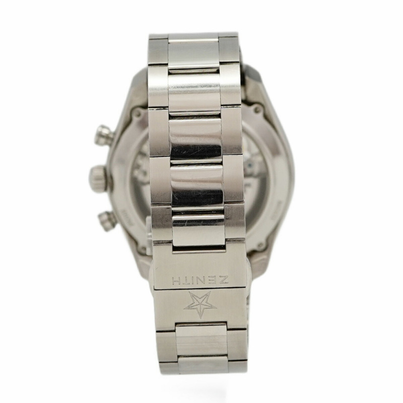 真力時 Chronomaster 03.2040.4061 銀色鏤空錶盤男士腕錶-8