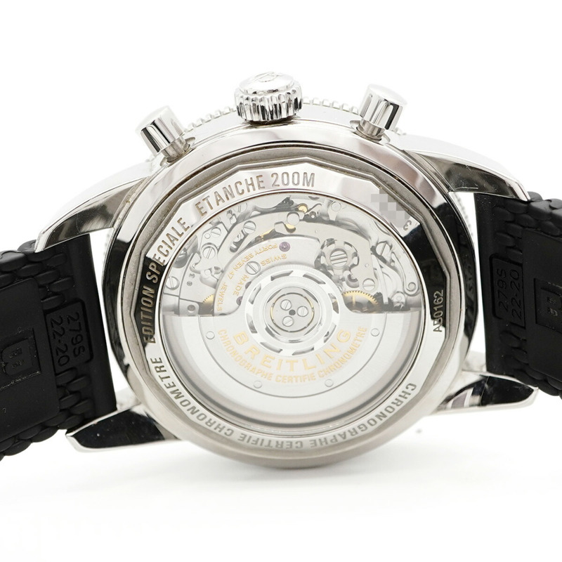 百年靈超級海洋系列 AB0162 黑色錶盤男錶-5