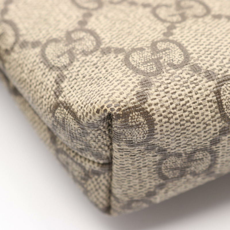 GUCCI Web GG Supreme Messenger Shelly 單肩包 387111 帆布 米色 黑色-4