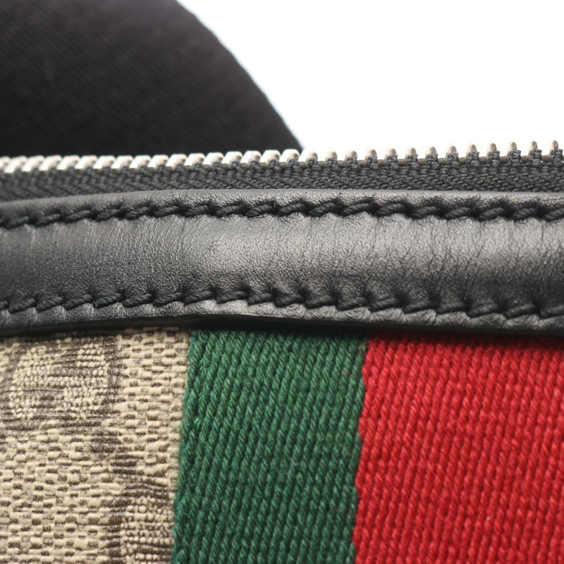 GUCCI Web GG Supreme Messenger Shelly 單肩包 387111 帆布 米色 黑色-6