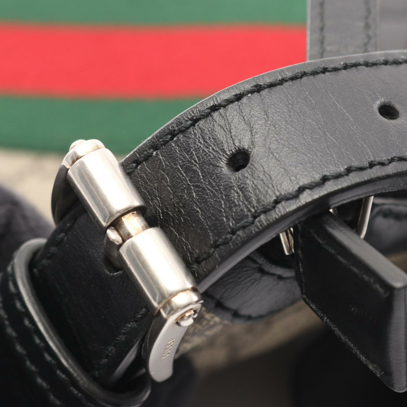 GUCCI Web GG Supreme Messenger Shelly 單肩包 387111 帆布 米色 黑色-7