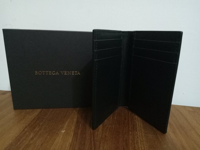 義大利BOTTEGA VENETA對開卡片夾 全新現貨 BV編織卡夾-1
