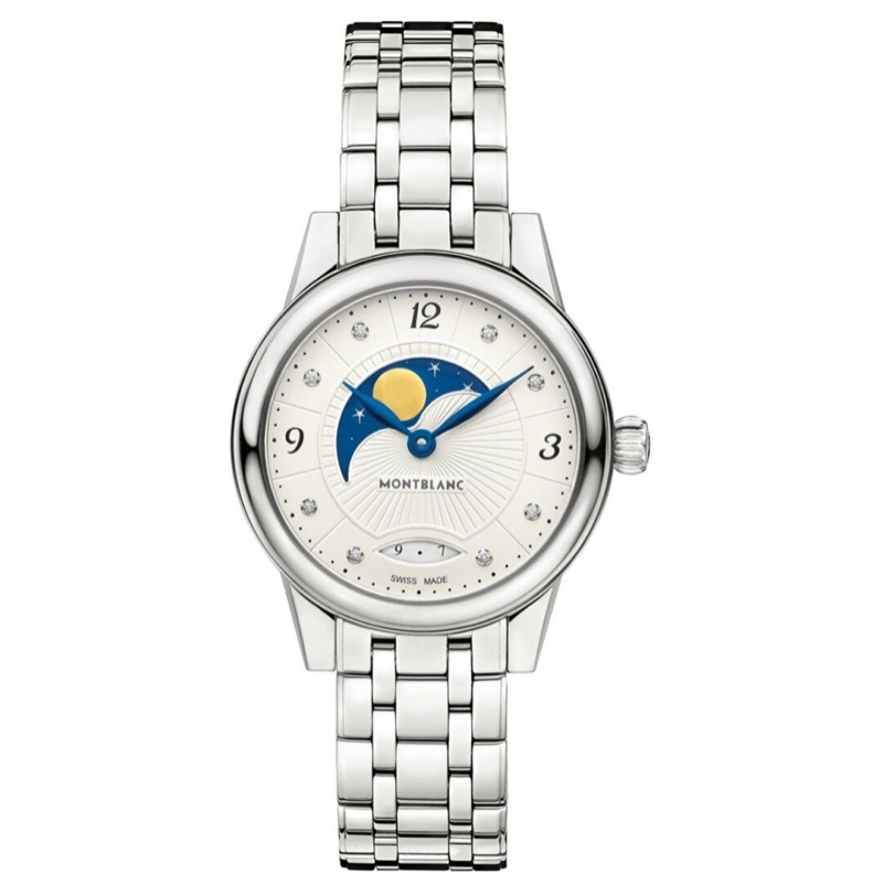 MONTBLANC萬寶龍 Bohème寶曦腕錶系列~月相不鏽鋼錶（女）現貨-0